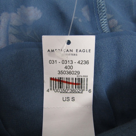 American Eagle NEW NWT Womens Small Blue Floral Mini Skirt - Picture 2 of 6